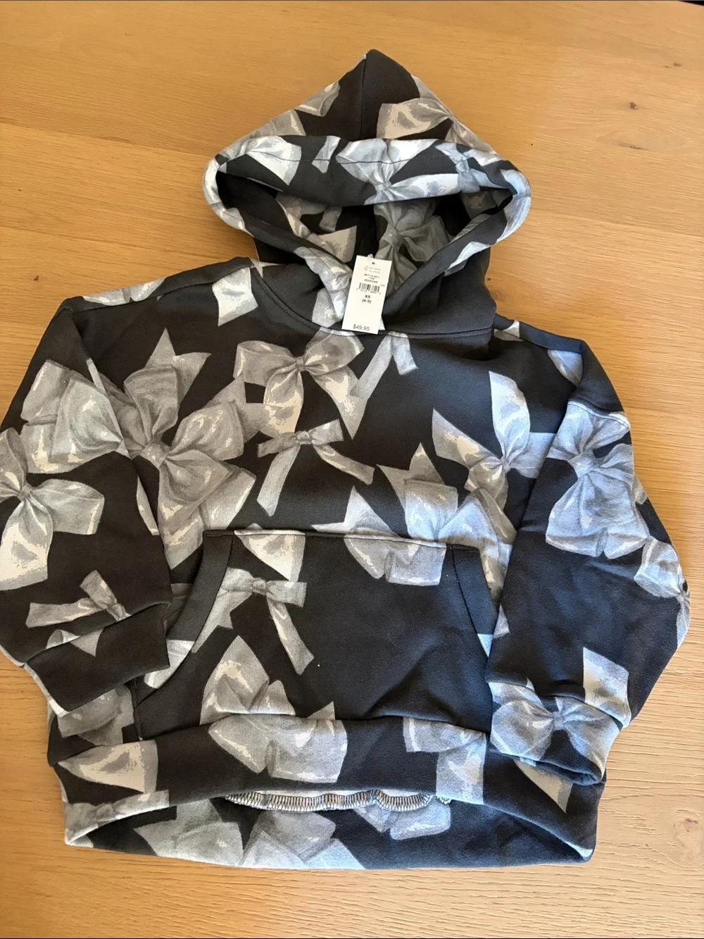 NWT Set Gap Kids Black Hoodie and Joggers with Bow Motif